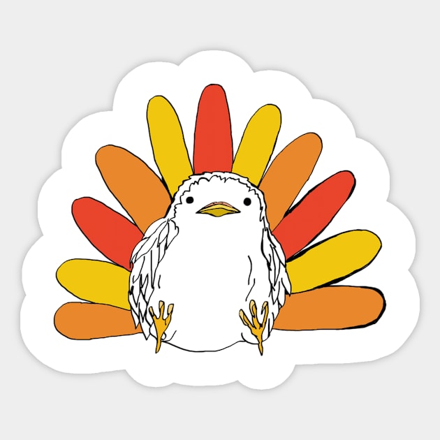 turkey fellow Sticker by athenapantazes